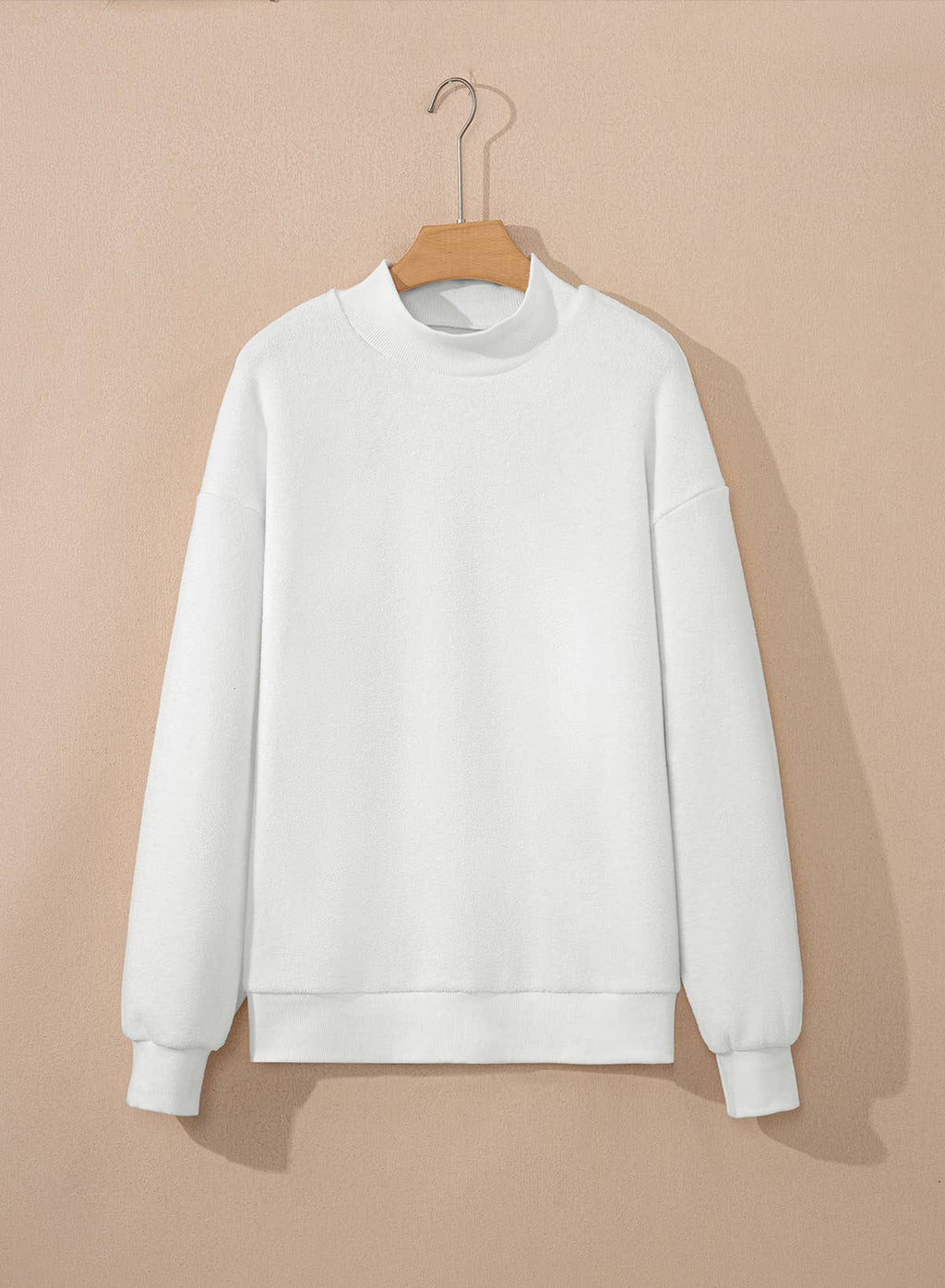 Oversized Reversible Mock Neck Sweatshirt