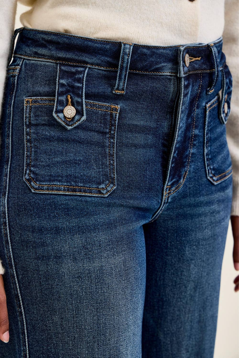 Judy Blue Lux High Waisted Retro Wide w/ Front Tab Closure
