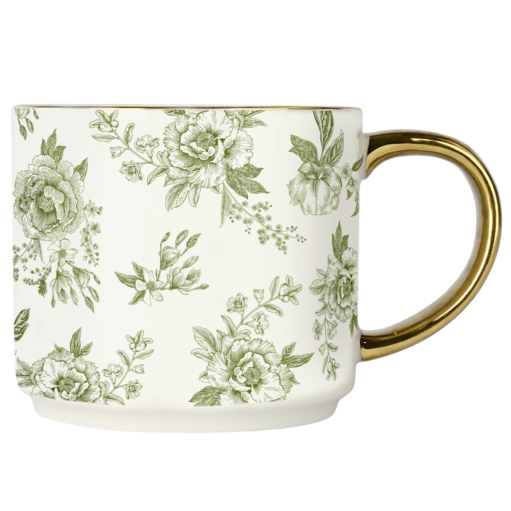 Green Delft 14oz Coffee Mug - Home Decor & Gifts
