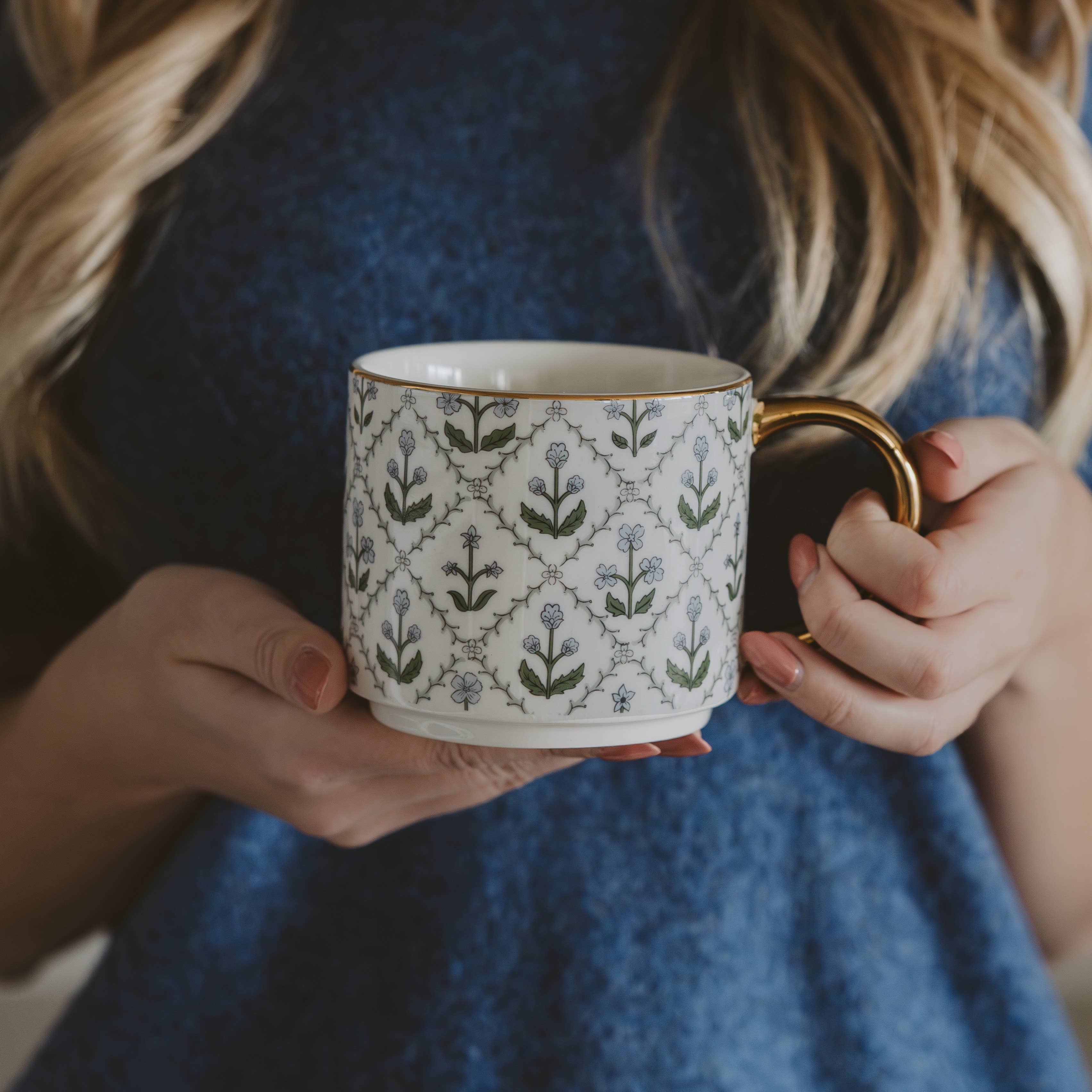*NEW* Floral Quilt Coffee Mug - Spring Decor & Gifts