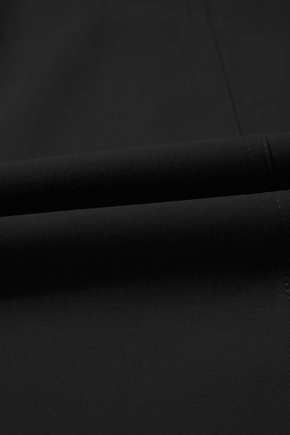 Solid Drawstring Wide Leg Pants